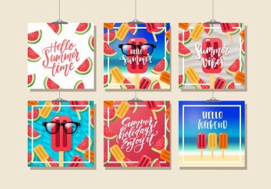 modaya uygun hat afiş kümesi