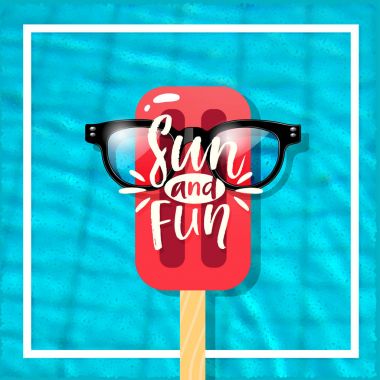 Poster dondurma gözlük ile