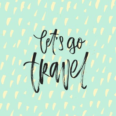 son moda el yazı poster. Çizilen hat el: seyahat gidelim