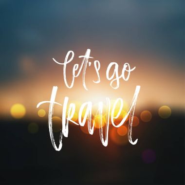 son moda el yazı poster. Çizilen hat el: seyahat gidelim