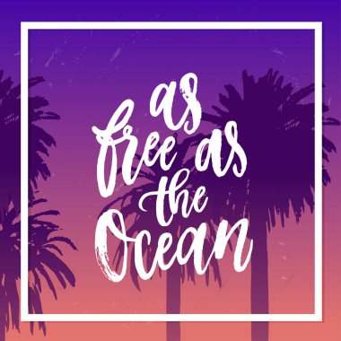 olarak okyanus ücretsiz - çizilen hat, vektör çizim el