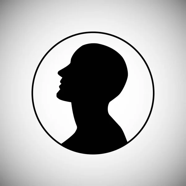 Human Head Silhouette Vector Image — Stock Photo, Image
