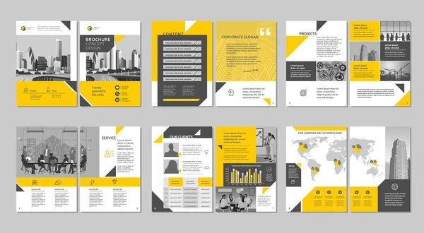 Brochure Creatief Ontwerp Multifunctionele Sjabloon Met Omslag Rug Binnenkant Pagina — Stockvector