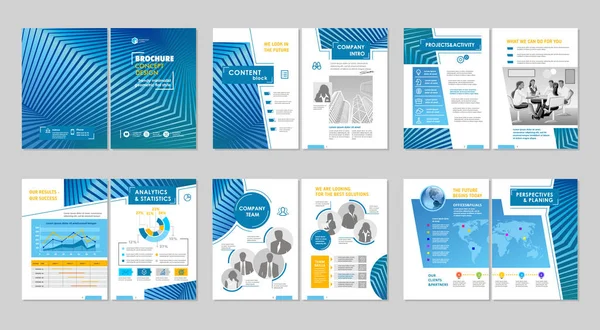 Brochure Design Créatif Modèle Polyvalent Avec Couverture Dos Pages Intérieures — Image vectorielle