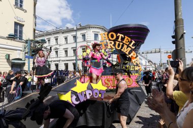 Helsinki, Finlandiya - 10 Haziran 2017: Helsinki Samba Carnaval celeb