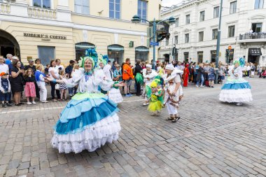 Helsinki, Finlandiya - 10 Haziran 2017: Helsinki Samba Carnaval celeb