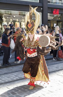 Helsinki, Finlandiya - 10 Haziran 2017: Helsinki Samba Carnaval celeb