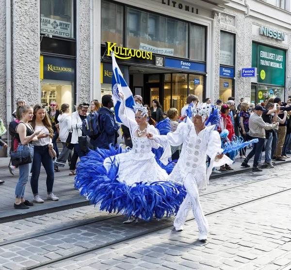 Helsinki, Finland - 10 juni 2017: Helsinki Samba Carnaval celeb — Stockfoto