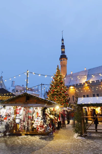 탈린, 에스토니아에서 크리스마스 시장 — 스톡 사진