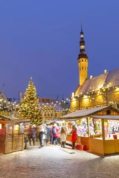 Mercatino di Natale a Tallinn, Estonia — Foto Stock