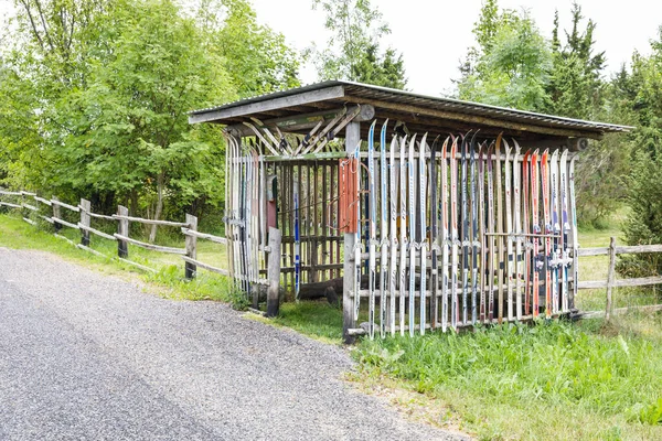 Resting are made of old skies in Hiiumaa, Estonia — Stock Photo, Image