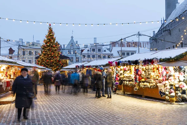 Mercatino di Natale a Tallinn, Estonia — Foto Stock