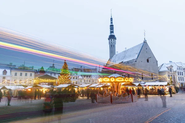 Noel pazarı, tallinn, Estonya — Stok fotoğraf