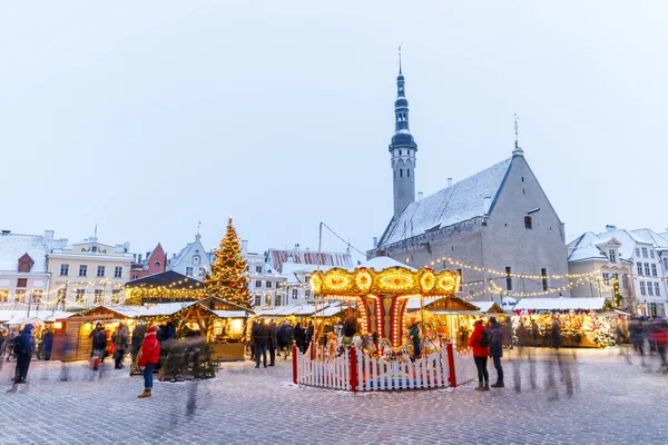 Noel pazarı, tallinn, Estonya — Stok fotoğraf