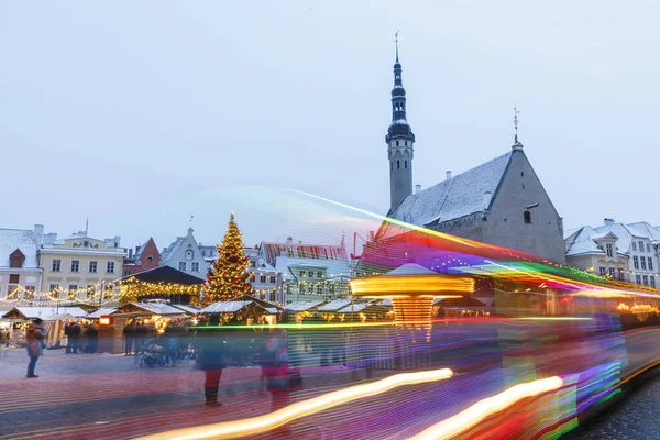 Noel pazarı, tallinn, Estonya — Stok fotoğraf