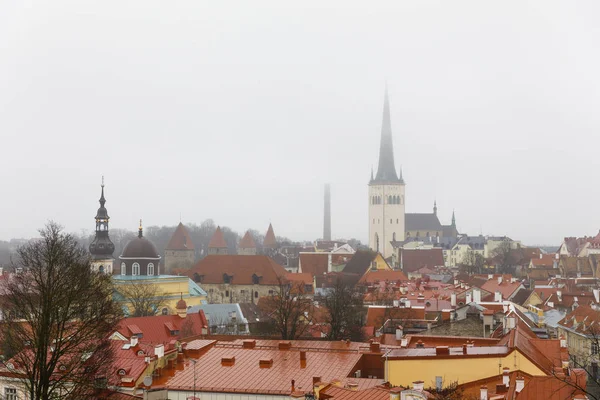 Cidade velha de Tallinn em uma névoa — Fotografia de Stock
