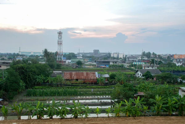 Vedere Orașului Peisaj Industrial Thailanda — Fotografie, imagine de stoc