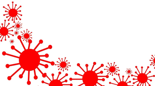 Covid Coronavirus Rode Virussen Geïsoleerd Witte Achtergrond Rechtenvrije Stockfoto's