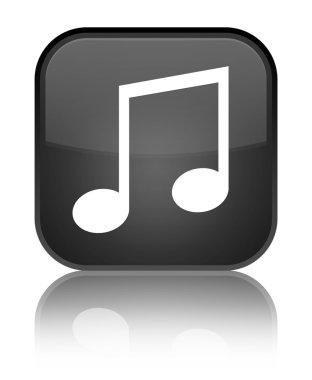Müzik kutsal kişilerin resmi parlak siyah kare düğme