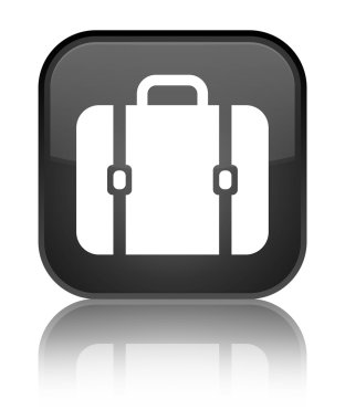 Çanta kutsal kişilerin resmi parlak siyah kare düğme