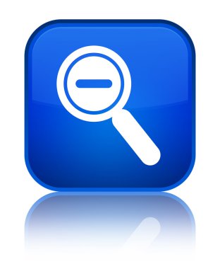 Kutsal kişilerin resmi parlak mavi kare düğme zoom