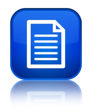 Sayfa simgesi parlak mavi kare düğme