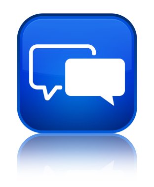 Referansları kutsal kişilerin resmi parlak mavi kare düğme