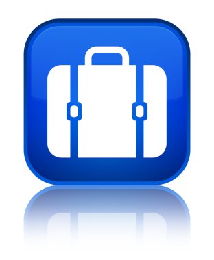 Çanta kutsal kişilerin resmi parlak mavi kare düğme