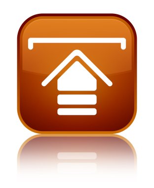 Kutsal kişilerin resmi parlak kahverengi kare düğme upload