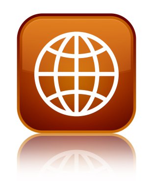 Dünya kutsal kişilerin resmi parlak kahverengi kare düğme