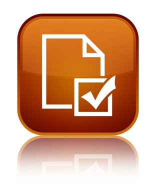 Anket kutsal kişilerin resmi parlak kahverengi kare düğme