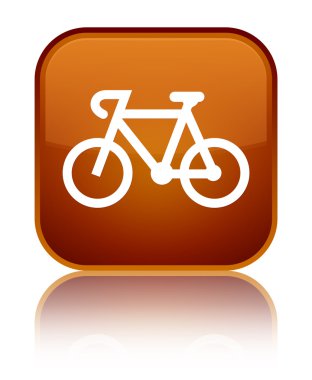 Bisiklet kutsal kişilerin resmi parlak kahverengi kare düğme