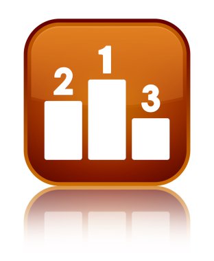 Podyum kutsal kişilerin resmi parlak kahverengi kare düğme