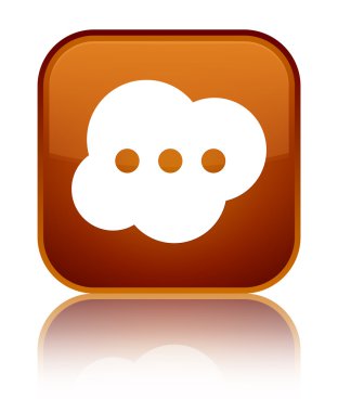 Beyin kutsal kişilerin resmi parlak kahverengi kare düğme