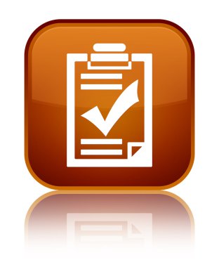 Denetim listesi kutsal kişilerin resmi parlak kahverengi kare düğme