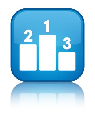 Podyum kutsal kişilerin resmi parlak mavi mavi kare düğme