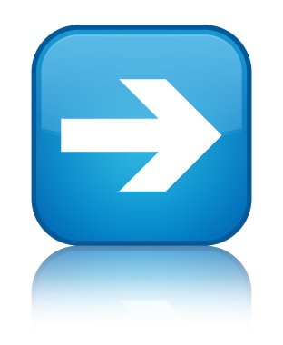 Sonraki ok simgesi parlak mavi mavi kare düğme