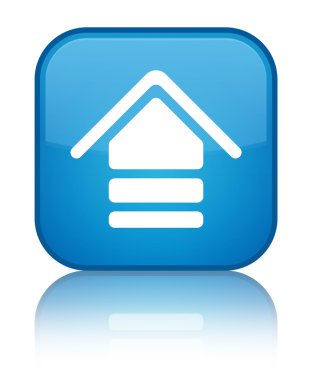 Kutsal kişilerin resmi parlak mavi mavi kare düğme upload