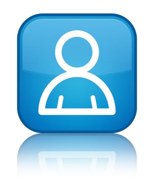 Üye kutsal kişilerin resmi parlak mavi mavi kare düğme