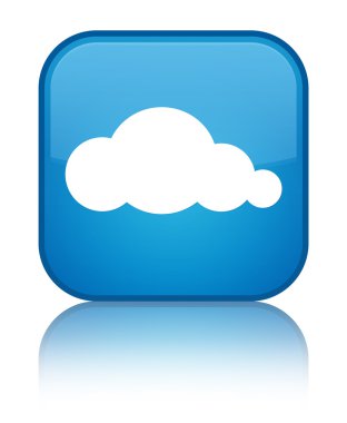 Bulut kutsal kişilerin resmi parlak mavi mavi kare düğme