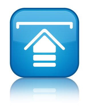 Kutsal kişilerin resmi parlak mavi mavi kare düğme upload