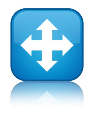 Kutsal kişilerin resmi parlak mavi mavi kare düğme hareket