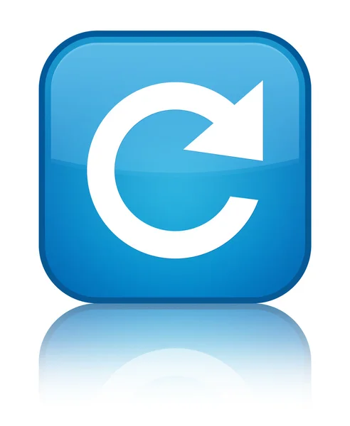 Otočit ikonu lesklý azurová modrá čtvercové tlačítko Odpovědět — Stock fotografie