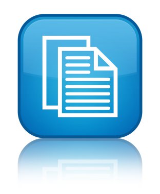 Belge sayfaları kutsal kişilerin resmi parlak mavi mavi kare düğme