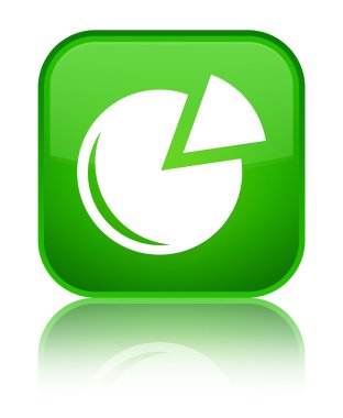 Grafik simge parlak yeşil kare düğme