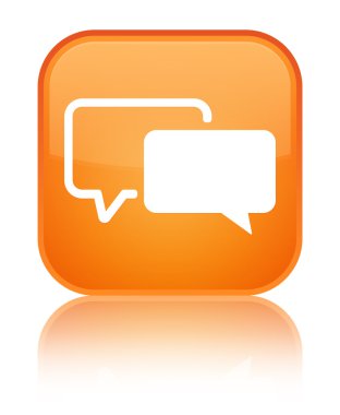 Referansları kutsal kişilerin resmi parlak turuncu kare düğme