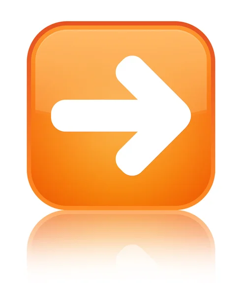 Sonraki ok simgesi parlak turuncu kare düğme — Stok fotoğraf