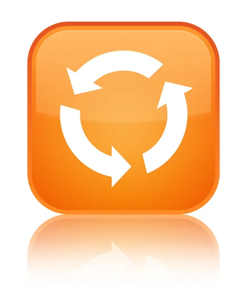 Refresh icon shiny orange square button