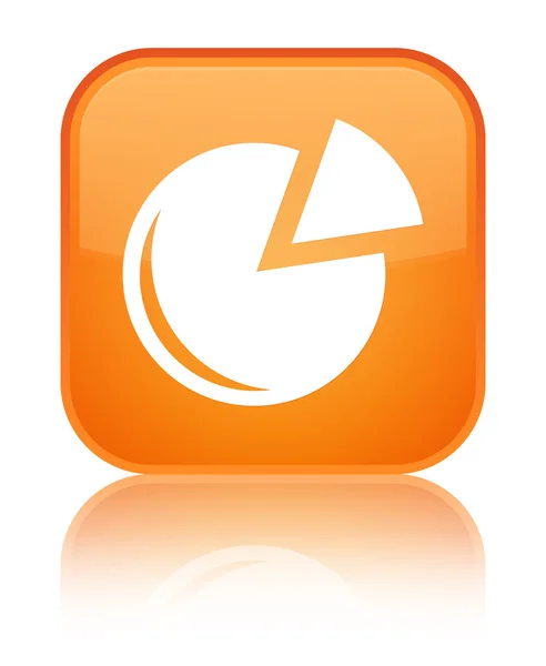 Diagramm Symbol orange glänzende quadratische Taste — Stockfoto