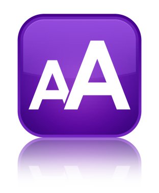 Yazı tipi boyutu kutsal kişilerin resmi parlak mor kare düğme